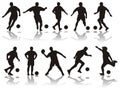 Soccer silhouettes