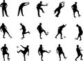 Soccer silhouettes Royalty Free Stock Photo