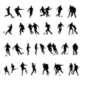 Soccer silhouettes