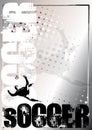 Soccer silver poster background 2 Royalty Free Stock Photo