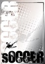 Soccer silver poster background 3 Royalty Free Stock Photo