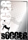 Soccer silver poster background 4 Royalty Free Stock Photo