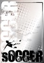 Soccer silver poster background 5 Royalty Free Stock Photo