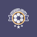 Soccer sport team isolated vector emblem Royalty Free Stock Photo