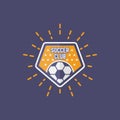 Soccer sport team isolated vector emblem Royalty Free Stock Photo