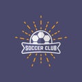 Soccer sport team isolated vector emblem Royalty Free Stock Photo