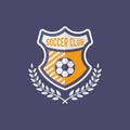 Soccer sport team isolated vector emblem Royalty Free Stock Photo