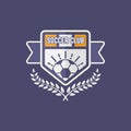 Soccer sport team isolated vector emblem Royalty Free Stock Photo