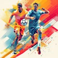 soccer sports illustration - made with Generative AI tools