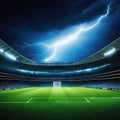 soccer stadion ball cinematic dramatic lightning shadows Royalty Free Stock Photo