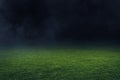 Soccer stadium field at night Royalty Free Stock Photo