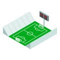 Soccer stadium icon, isometric style