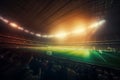 Soccer stadium inside. Generate Ai