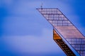 Soccer stadium lights reflectors against blue background Royalty Free Stock Photo