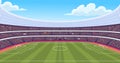Soccer stadium perspective background with green