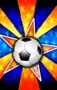 Soccer Star Burst Orange Royalty Free Stock Photo