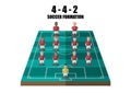 Soccer strategy 4-4-2 perspective pitch