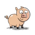 Cute little pig smiling Royalty Free Stock Photo