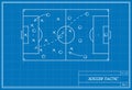 Soccer tactic on blueprint