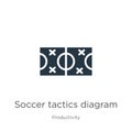 Soccer tactics diagram icon vector. Trendy flat soccer tactics diagram icon from productivity collection isolated on white