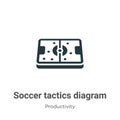 Soccer tactics diagram vector icon on white background. Flat vector soccer tactics diagram icon symbol sign from modern