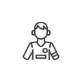 Soccer Team Captain line icon