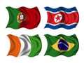 Soccer team flags group G Royalty Free Stock Photo