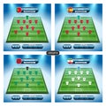 Soccer team player plan. Group B with flags PORTUGAL, SPAIN, MOROCCO, IR IRAN.