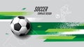 Soccer Template design , Football banner, Sport layout design, green Theme,  vector Royalty Free Stock Photo