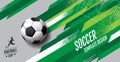 Soccer Template design , Football banner, Sport layout design, green Theme,  vector Royalty Free Stock Photo