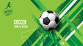 Soccer Template design , Football banner, Sport layout design, green Theme, vector illustration