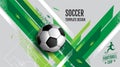 Soccer Template design , Football banner, Sport layout design, vector Royalty Free Stock Photo