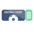 Soccer ticket icon cartoon vector. Match cup card