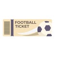 Soccer ticket icon cartoon vector. Venue tournament