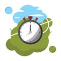 soccer timer. Vector illustration decorative design