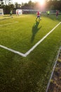 Soccer training on a fotball pitch