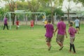 Soccer training for students in afternoon time.