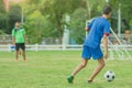 Soccer training for students in afternoon time.