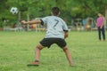 Soccer training for students in afternoon time.