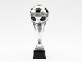 Soccer trophy isolated on white background Royalty Free Stock Photo