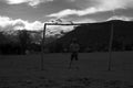 Soccer under the mountains