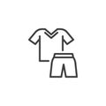 Soccer uniform line icon