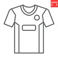 Soccer uniform line icon