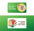 Soccer vector football business card with soccerball and sportswear of footballer or soccerplayer illustration backdrop Royalty Free Stock Photo