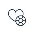 soccer vector icon. soccer editable stroke. soccer linear symbol for use on web and mobile apps, logo, print media. Thin line Royalty Free Stock Photo