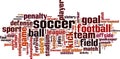 Soccer word cloud Royalty Free Stock Photo