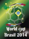 Soccer world cup Brazil 2014 countrys Royalty Free Stock Photo