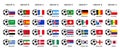 Soccer World Cup 2018. Russia 2018 world cup, team group and national flags. Set of national vector flags Royalty Free Stock Photo