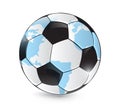 Soccer world map ball illustration design