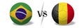 Soccerball concept - Brazil vs Belgium